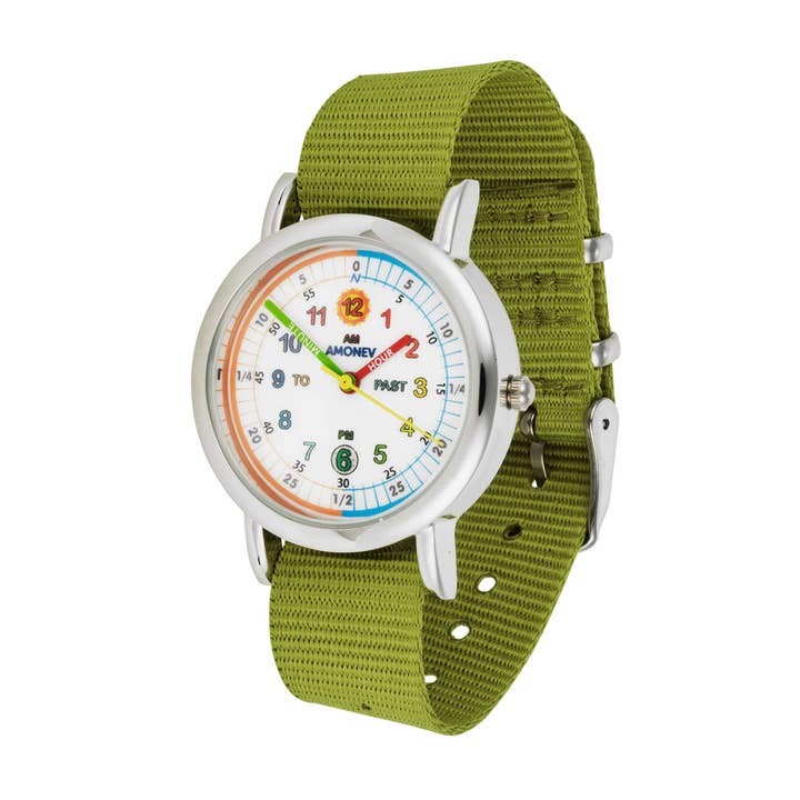 Amonev - Wholesale Wrist Watch - Kids - Time Teacher Watch Green Strap