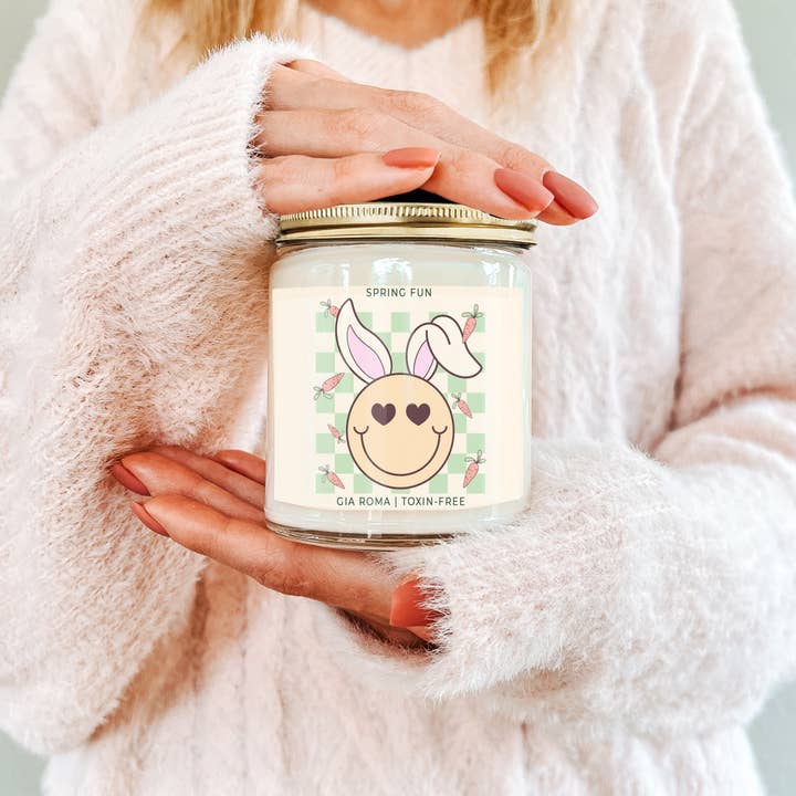 Gia Roma - Vendita all'ingrosso Candela in vasetto - Candele pasquali retrò con graziosi barattoli profumati alla soia primaverile4