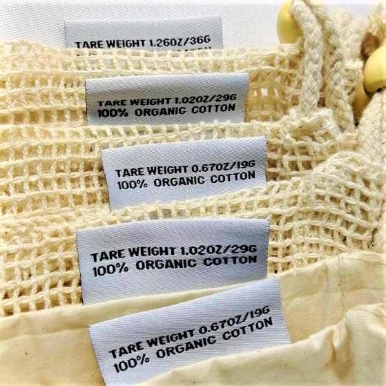 Us and The Earth - Wholesale Grocery/Shopping Bag - Farmer's Market Bundle | 6 Cotton Vegetable Bags6