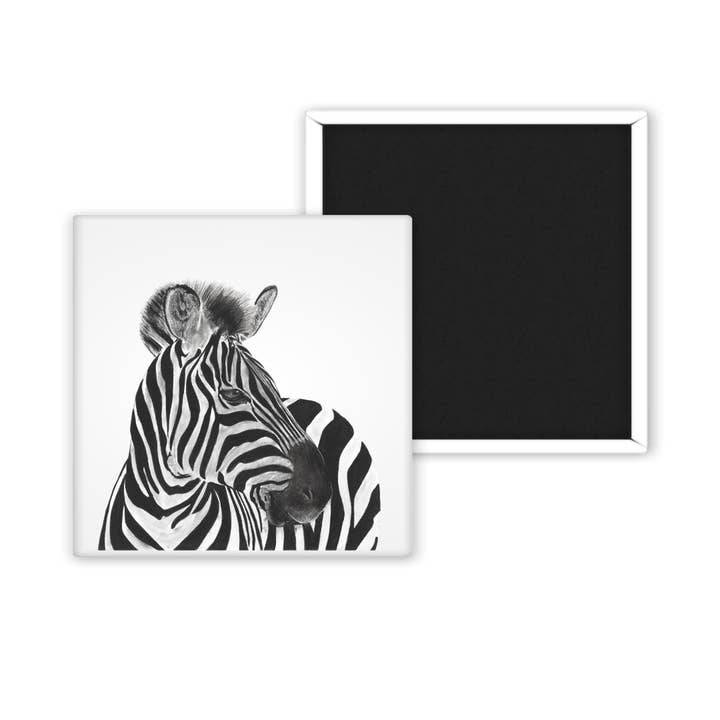 Zebra Fridge Magnet for wholesale by Libra Fine Arts