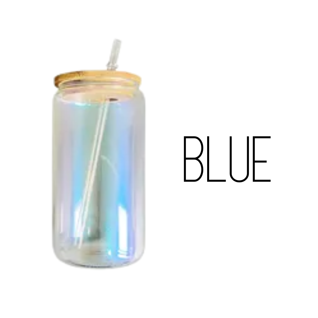 Sublimation Kings of Florida - Wholesale Drinking Glass/Cup - 16 ounce Iridescent Sublimation Glass1