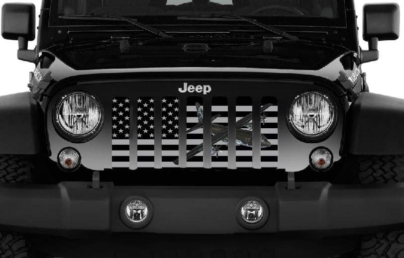 Dirty Acres - Wholesale Sign - C130 Tactical American Flag Jeep Grille Insert0