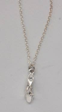 Semaki & Bird - Wholesale Pendant/Charm Necklace - Ballet Slipper Necklace - silver2