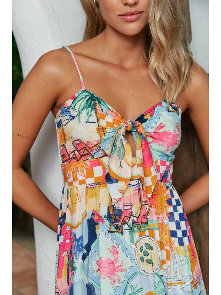 Jaase - Wholesale Dress - Women's - SANTA MARIA PRINT BAMBI MAXI