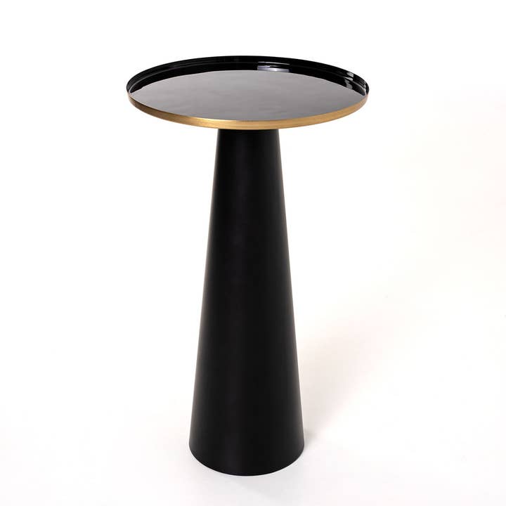 Side Table 71*40*40 Cm. Black Enameled Metal Base for wholesale by Gdeco