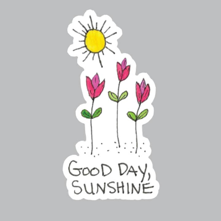 Autocollant Bonne journée, soleil pour la vente par Red Cottage Creative