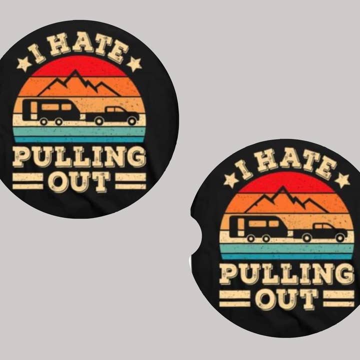 Juego de posavasos para coche "Odio sacarlos" para venta al por mayor de Beautiful Creations by Laney