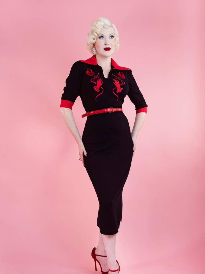 Key to My Heart Knitted Dress for wholesale by Elle Rebel