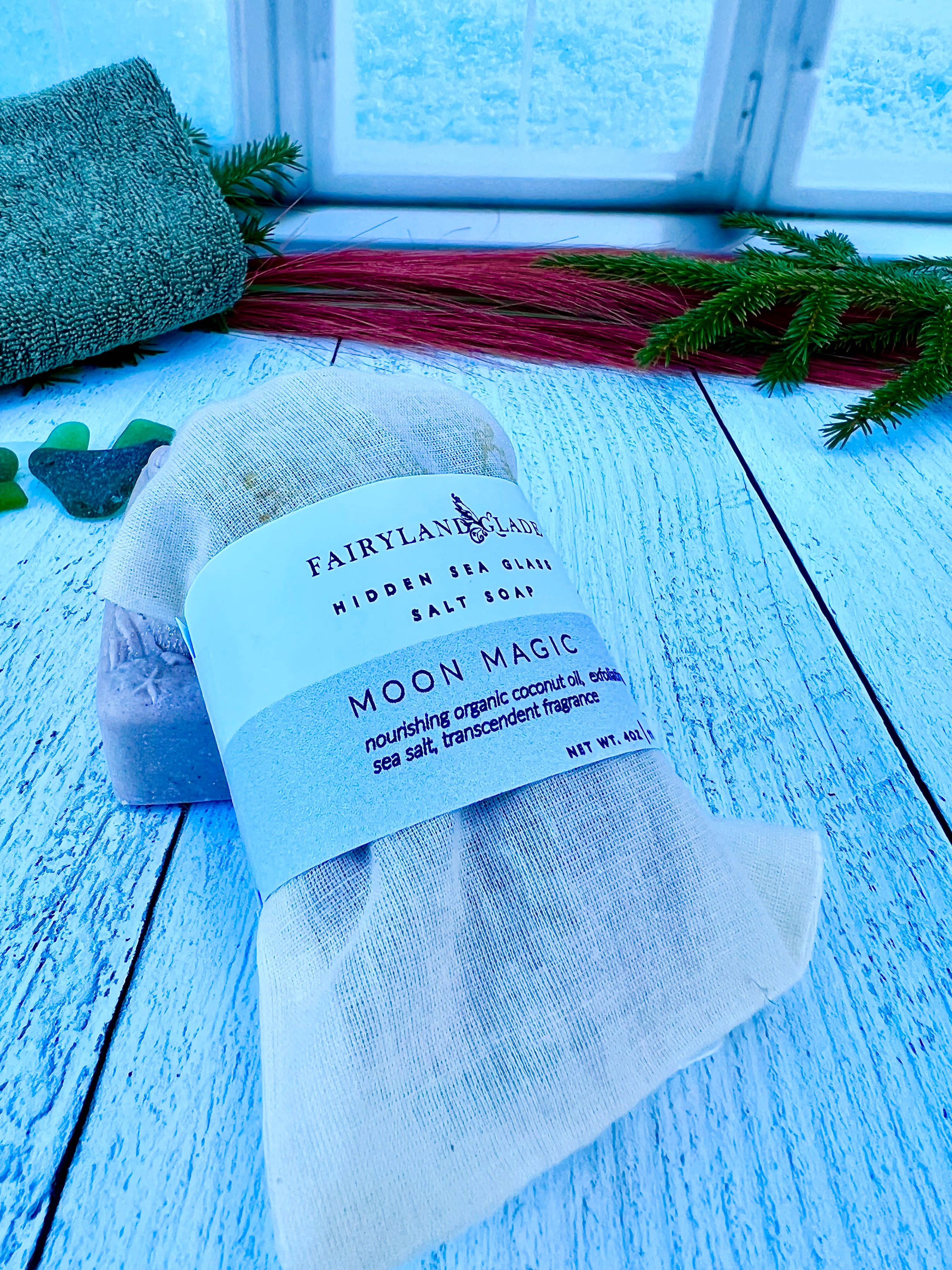 Fairyland Glade - Wholesale Bar Soap - Moon Magic Hidden Sea Glass Salt Soap Bar MADE TO ORDER9