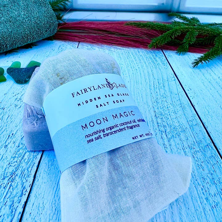 Fairyland Glade - Wholesale Bar Soap - Moon Magic Hidden Sea Glass Salt Soap Bar MADE TO ORDER9