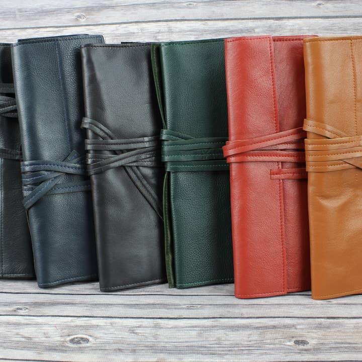 Leather Impressions Inc - Wholesale Cord Holder - Leather Roll up Cord Keeper Wrap Around Tech Case8