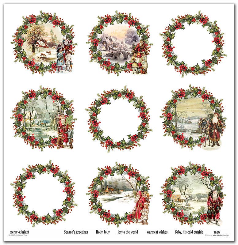 ITD Collection - Vendita all'ingrosso Scrapbooking - Set carta scrapbooking SLS-065 11 pezzi 310x320 mm - 200 g/m²11