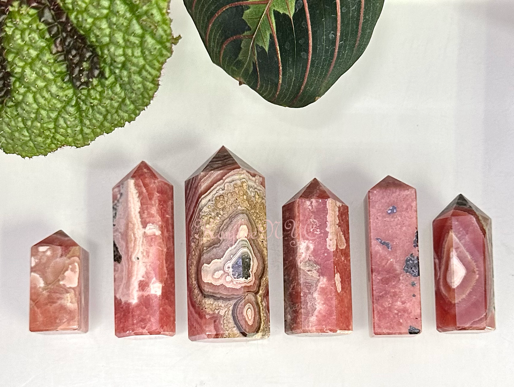 KayleeNYC - Wholesale Spiritual Stone/Crystal - 1 lb Natural Rhodochrosite Obelisk Point Crystal Tower1