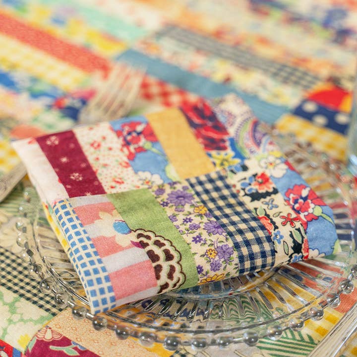 Ensemble de 4 serviettes de déjeuner Patch Parade - Multicolore pour la vente par April Cornell