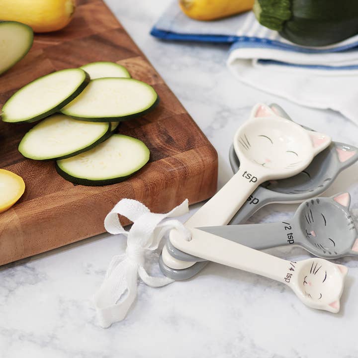 Fox Run Brands - Wholesale Measuring Spoon - Fox Run Cute Little Kittens Ceramic Measuring Spoon,Set of 5