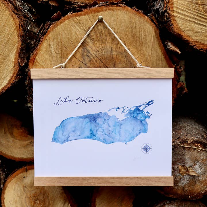 Lago Ontário/Grandes Lagos/Watercolor Art Print por atacado de Heirloom Island