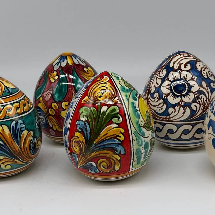 DD Ceramiche Siciliane - Wholesale Decorative Tabletop Object - Hand-painted Ceramica Caltagirone Easter eggs (various sizes and decorations)5