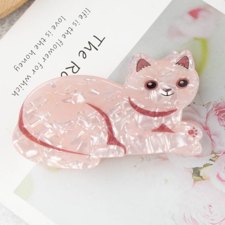 ACCITY - Wholesale Hair Clip - Women's - Cute Cat Hair Claw Clip for Women, Cartoon Style_CWAHA06894