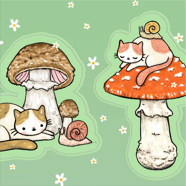 PONY PEOPLE - Wholesale Sticker - Cats and Snails Sticker Set1