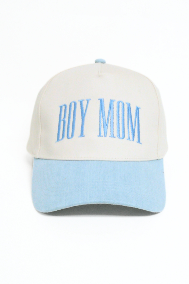 David And Young - Wholesale Baseball Cap - Women's - BOY MOM Embroidery Two Tone 5 Panel Cap0