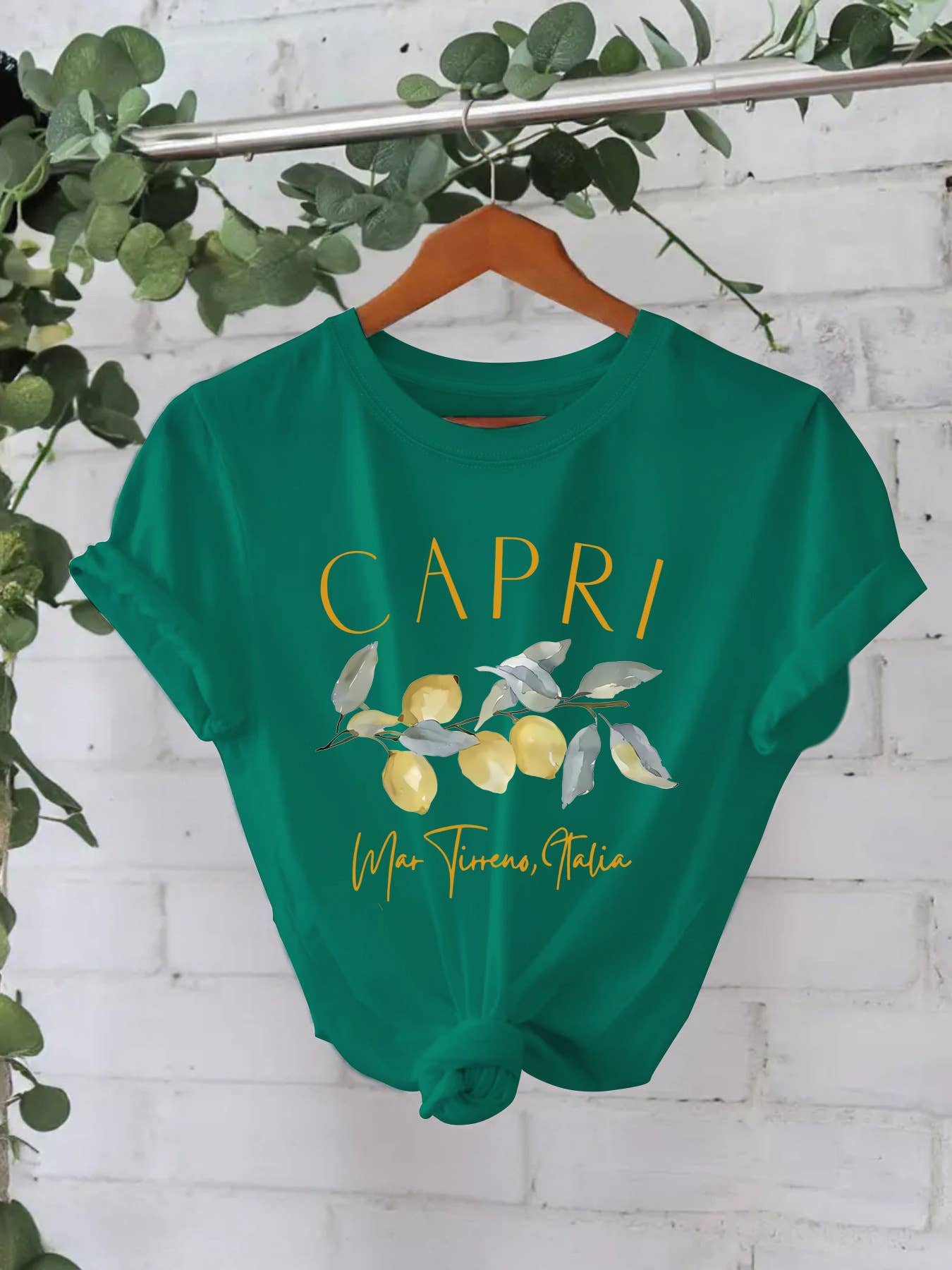 Rosa Clothing - Wholesale T-Shirt - Women's - ITALY CAPRI Lemon Graphic Short sleeve t-shirt4