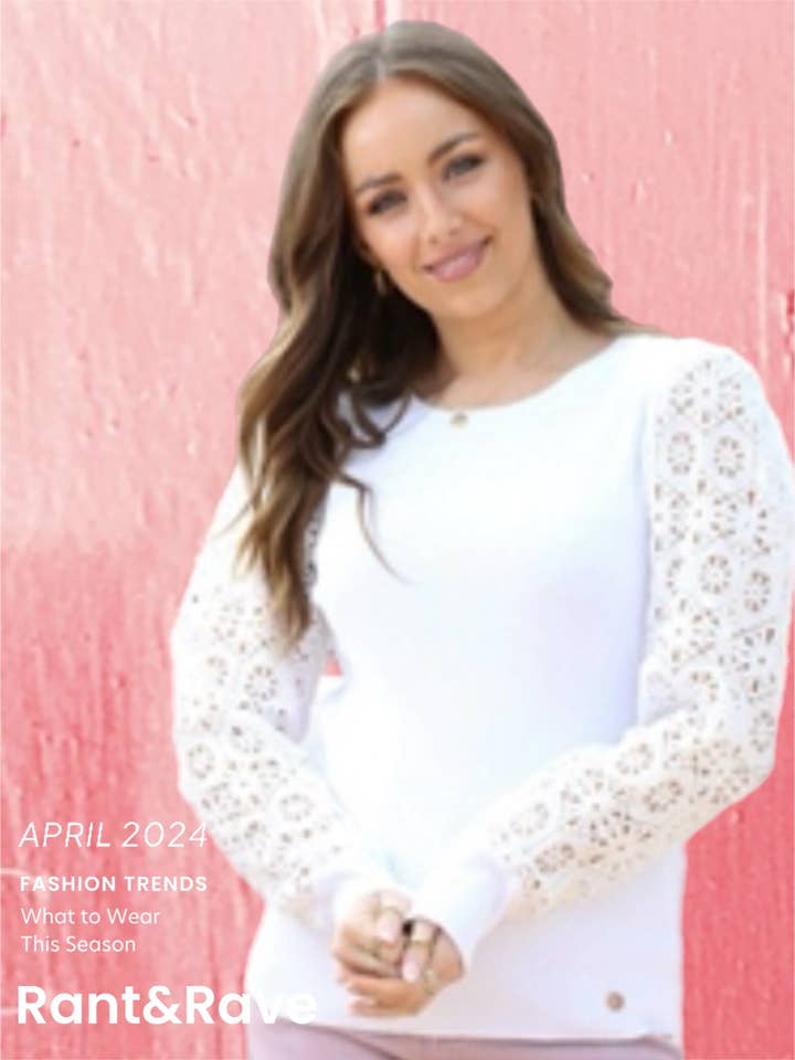 Olga Knitted Top Optic Wit voor wholesale door Rant&Rave