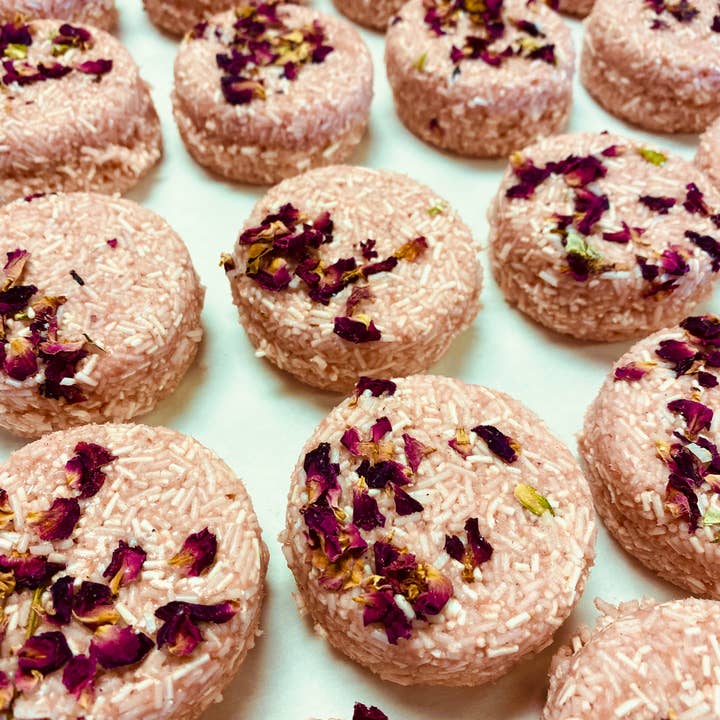 Rosey Posey Shampoo Bar for wholesale by Yours Truly Bath Co