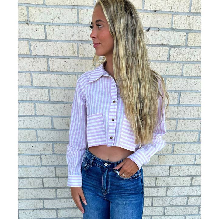 The Beachy - Jasje met roze streep voor wholesale door Gabriel Clothing Co