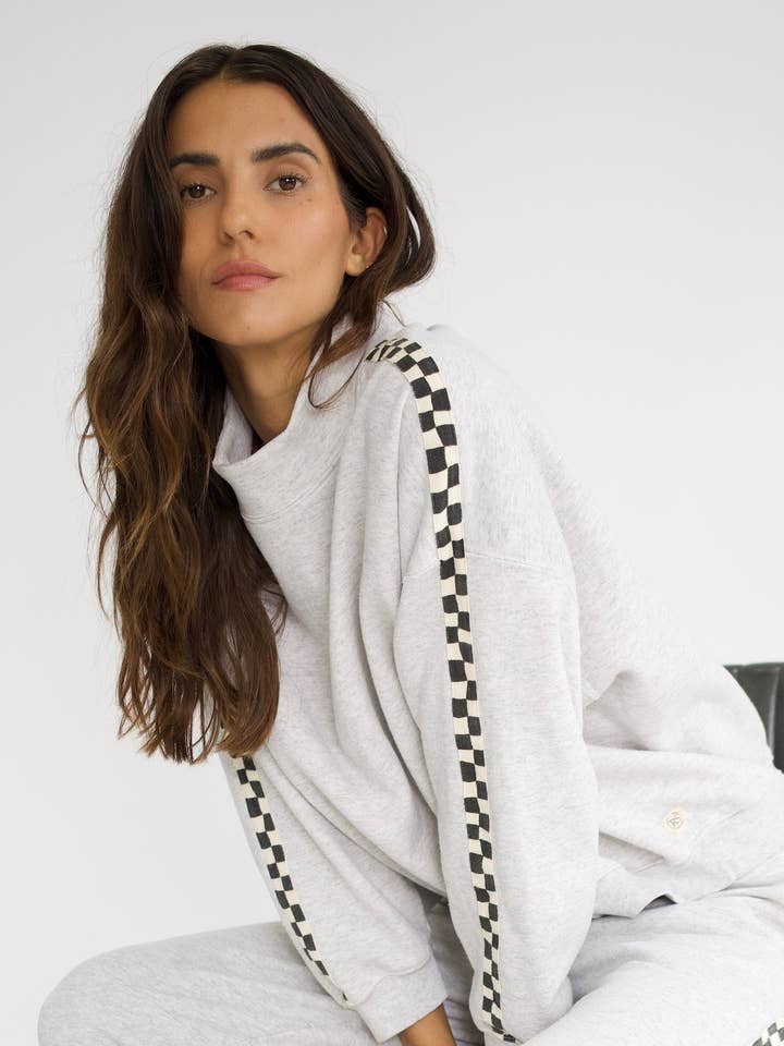 Remastered Monty Mock Neck- Checkerboard for wholesale by Ragabond Studio