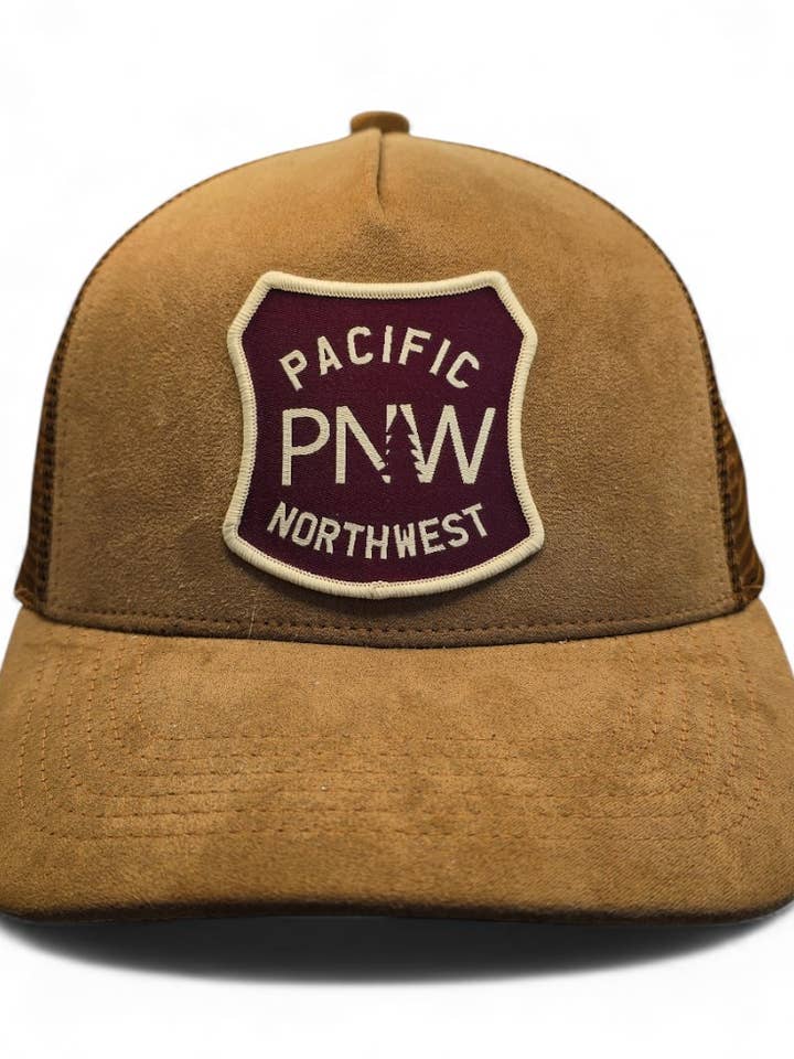 Patch PNW de malha com chapéu de camurça do Noroeste do Pacífico Noroeste por atacado de PNW Apparel