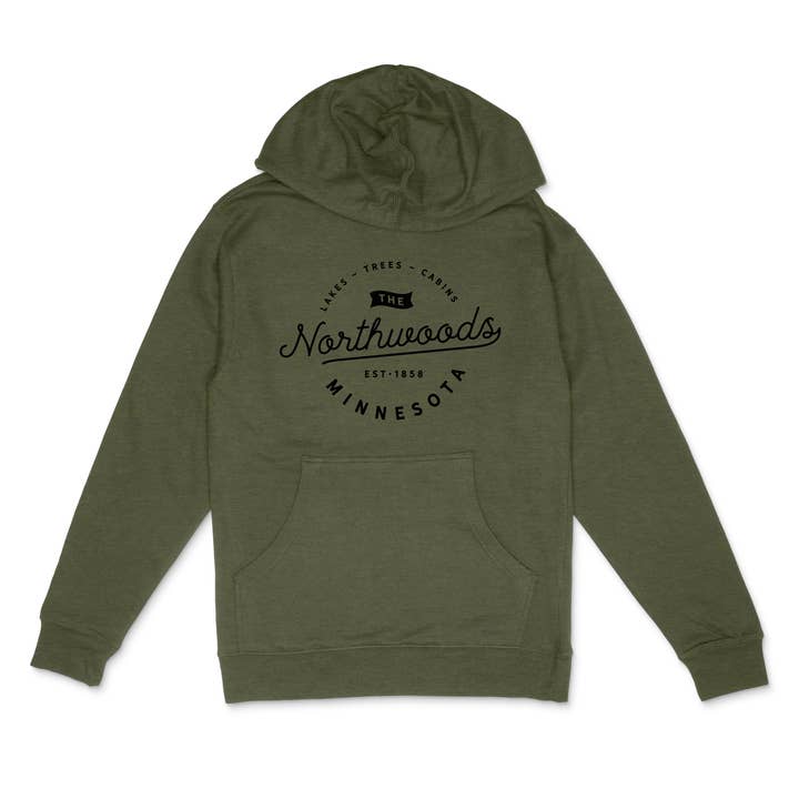 MN139 Midweight Hooded Sweatshirt för wholesale av Lakeside Clothing Co.