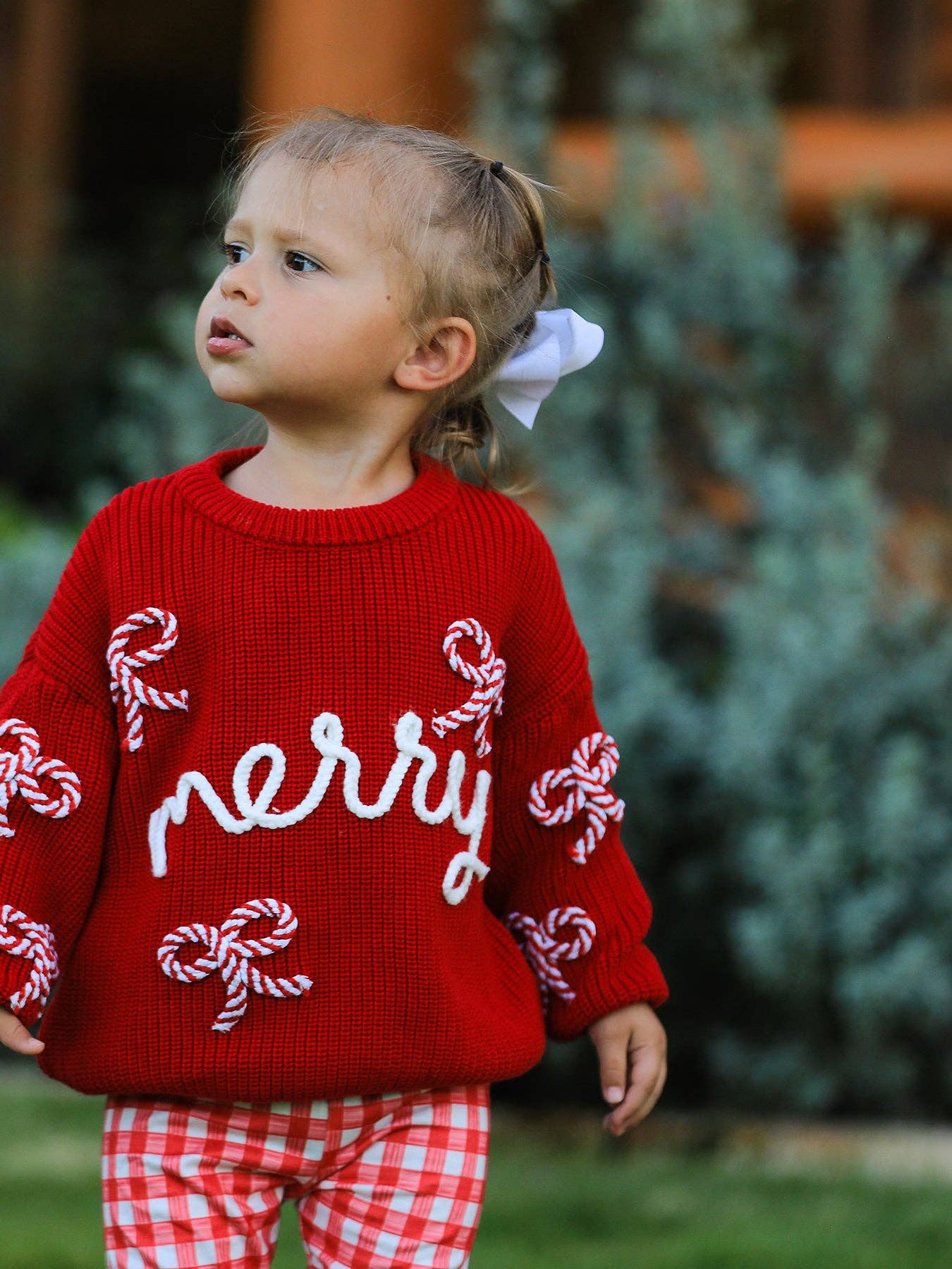 Rylee Faith Designs - Wholesale Knit Sweater - Kids - Mom and Me Winter Christmas Red "merry" Pullover Sweater7