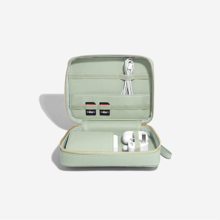 Stackers - Wholesale Pouch - Women's - Sage Green Cable Tidy Bag