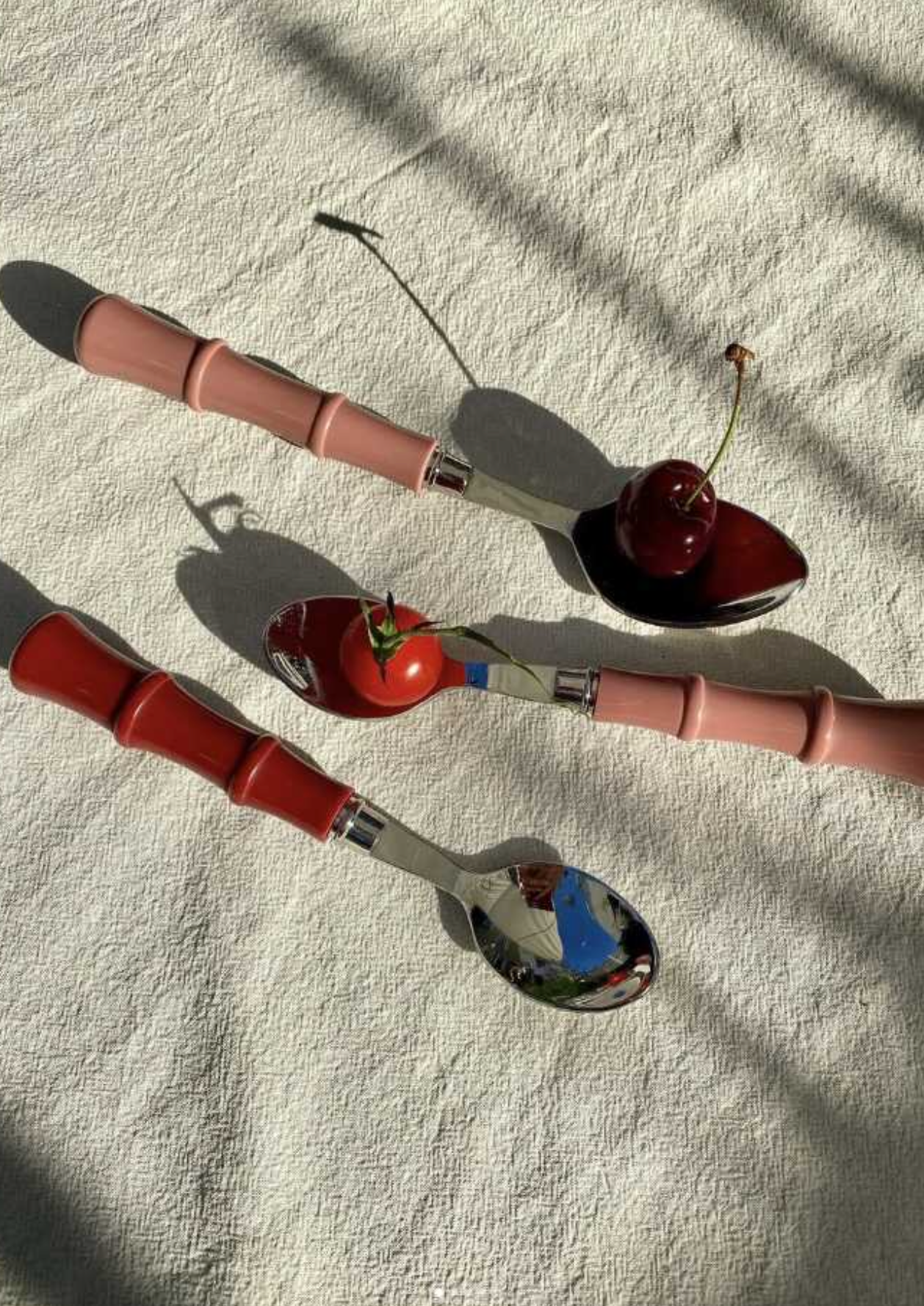 Host Home – wholesale Table spoon (cutlery) – LACQUERED BAMBOO HANDLE 12PC TEASPOON SET1