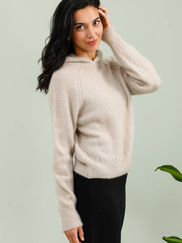 NAÏS PARIS - Wholesale Knit Sweater - Women's - Hoodie-style sweater in kid mohair and merino wool2