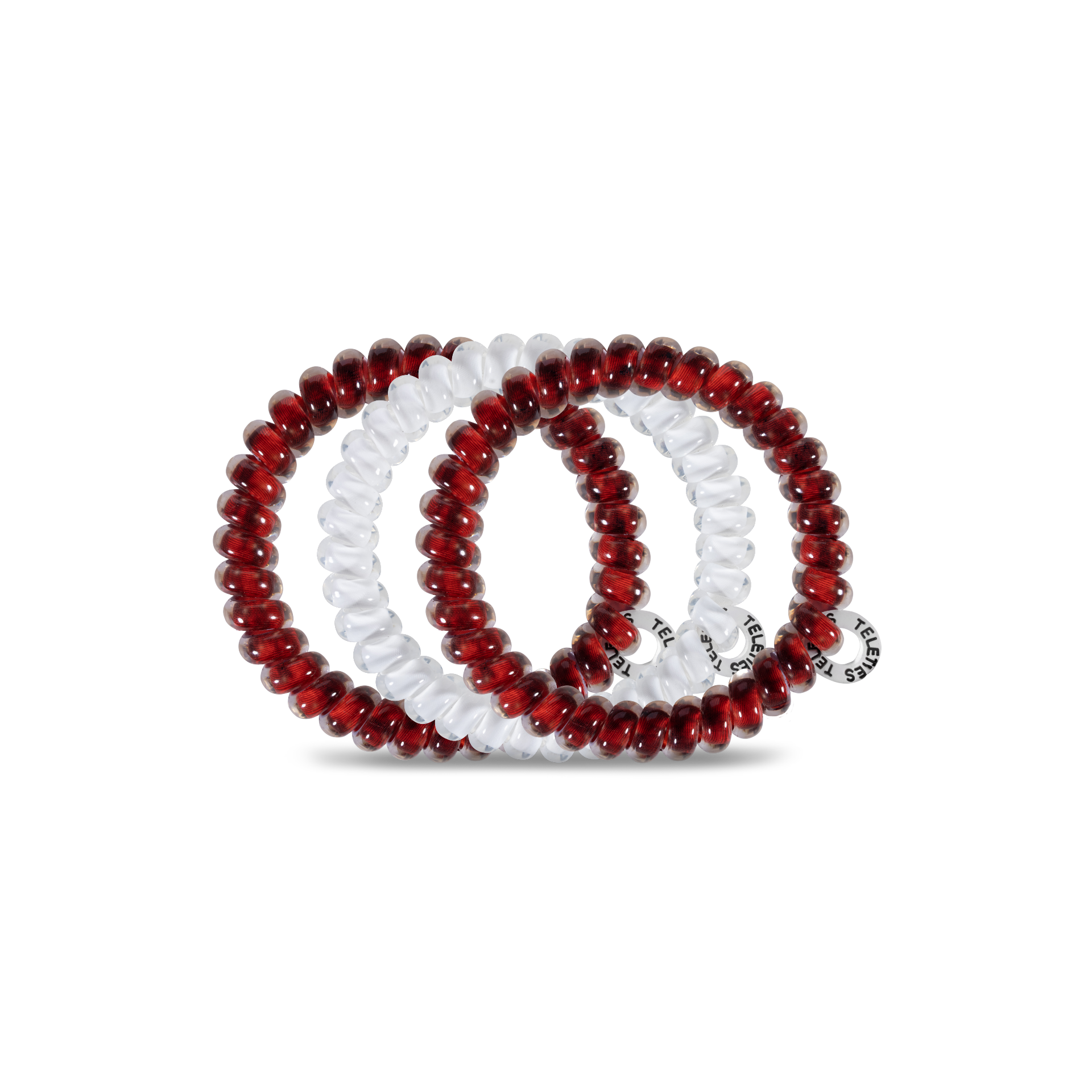 TELETIES - Wholesale Hair Tie - Spiral Hair Coils | Small | Univ. of Arkansas Hair Ties1