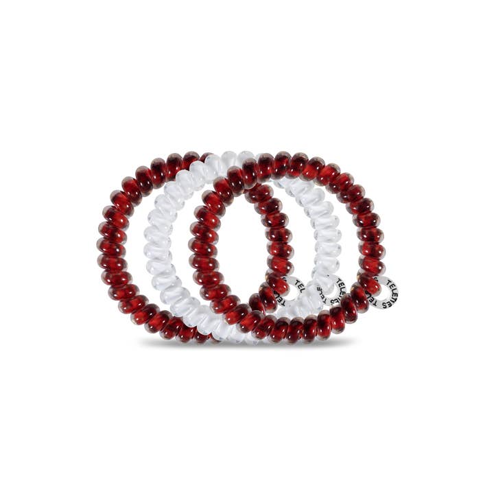 TELETIES - Venta al por mayor Goma para el pelo - Mujer - Bobinas para el cabello en espiral | Pequeñas | Cintas para el cabello de la Universidad de Arkansas1