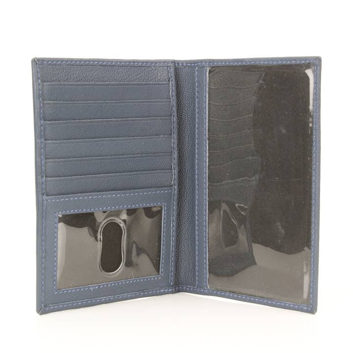 Leather Impressions Inc - Wholesale Passport Case - Unisex - Leather Passport Holder with Card Slots RB LW 21 10055