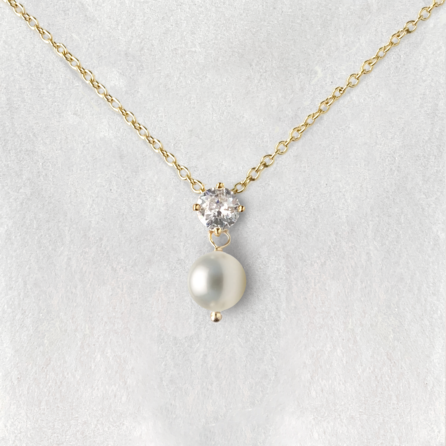 Amandine Jewelry - Wholesale Pendant/Charm Necklace - St. John Pearl Drop Pendant Necklace2