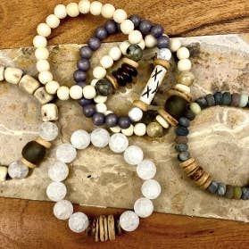 Twine & Twig - Wholesale Jewelry Set - Trio Stack Bracelet Set | Stone
