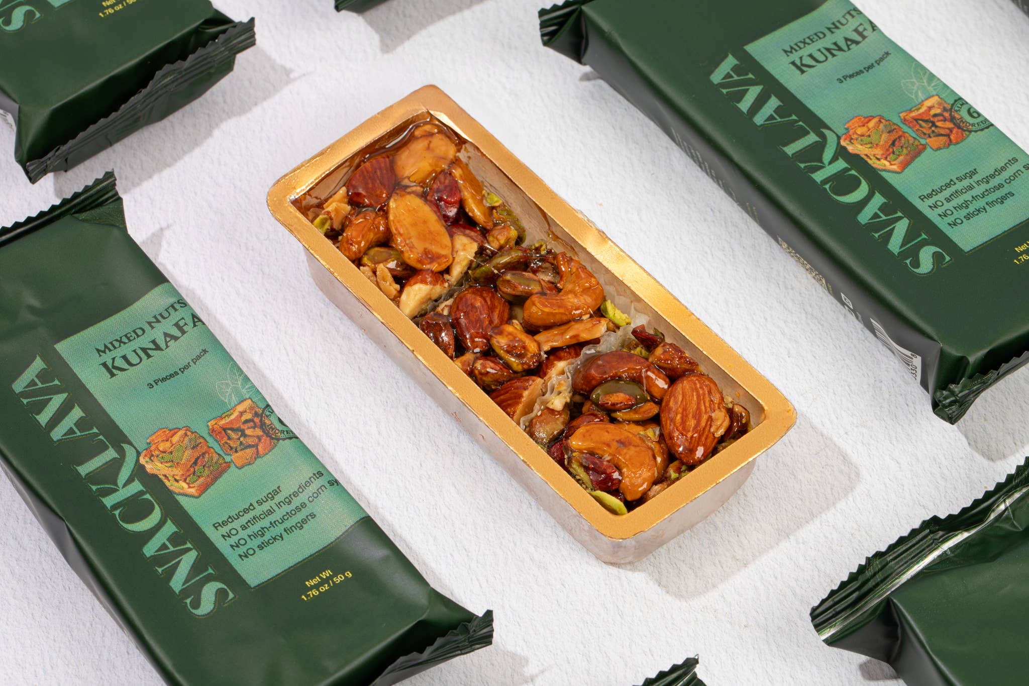 Dar Baklava, LLC - Wholesale Snack Bar - Kunafa Mixed Nuts - Snacklava® | 20 Pack