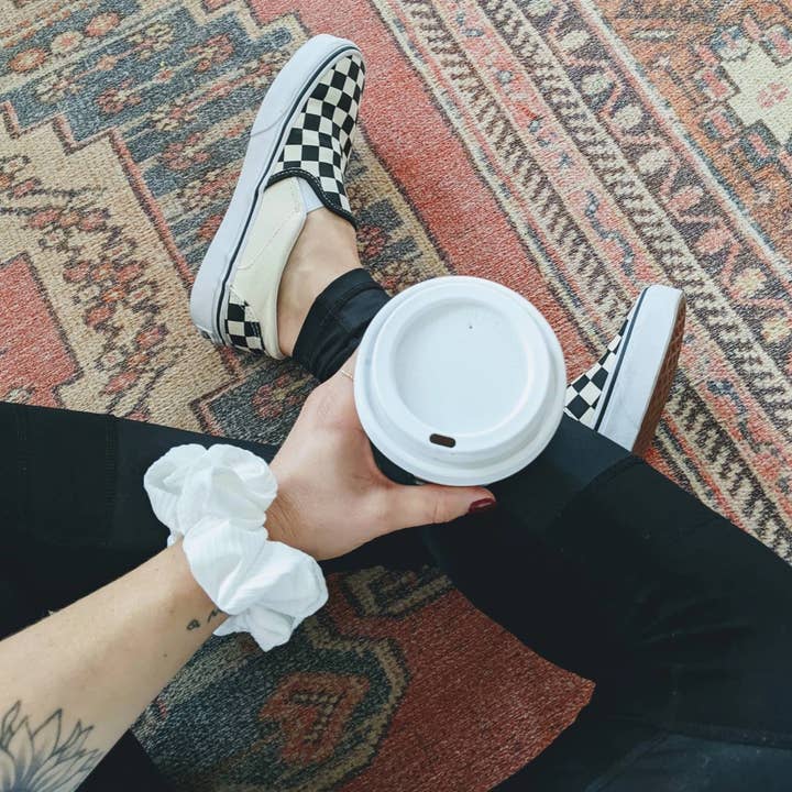 Love Scout Designs - Wholesale Scrunchie - Women's - White Ribbed Scrunchie1