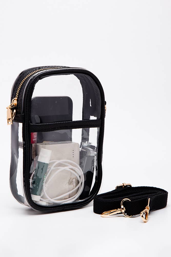 Hana - Venta al por mayor Bandolera - Mujer - Bolsa Crossbody Stadium transparente15