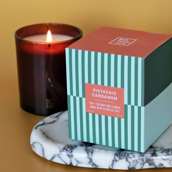 BOTANICA - Wholesale Jar/Filled Candle - Essentials: Pistachio + Cardamom Candle | 12 oz. 1