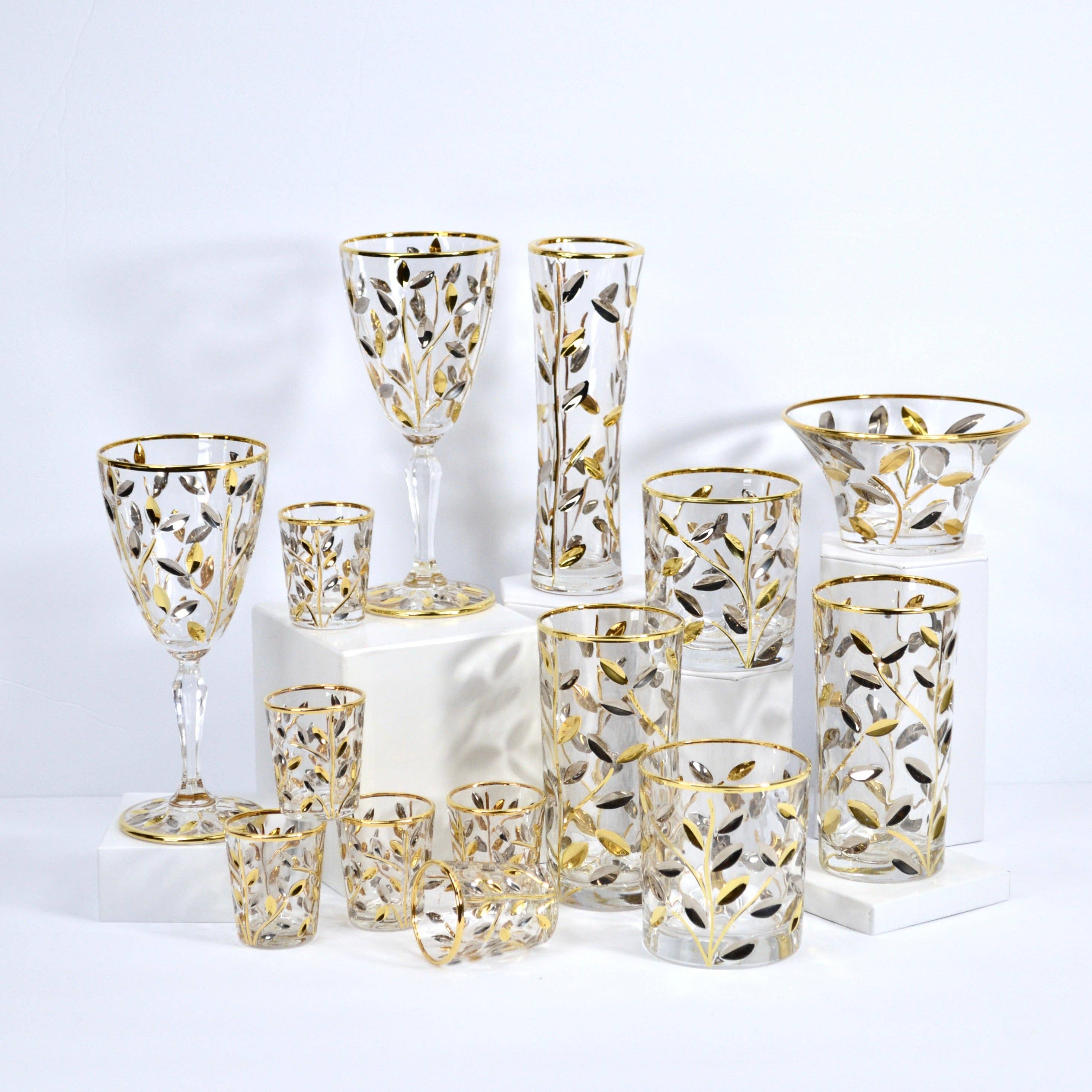Via Graceffo - Wholesale Vase - Flowervine, Bud Vase, Platinum and Gold Italian Crystal7