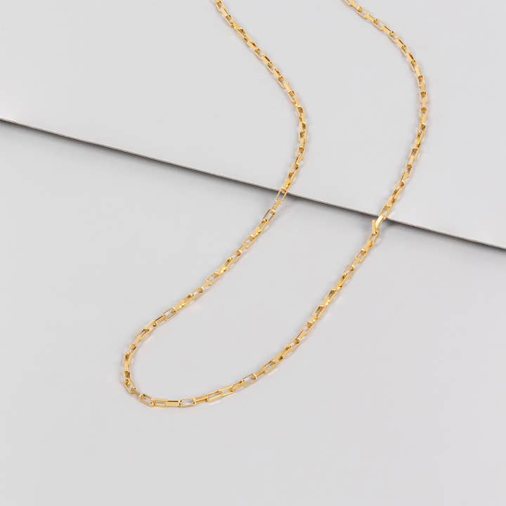 14K Gold Vermeil Link Chain Necklace for wholesale by Wanderlust + Co
