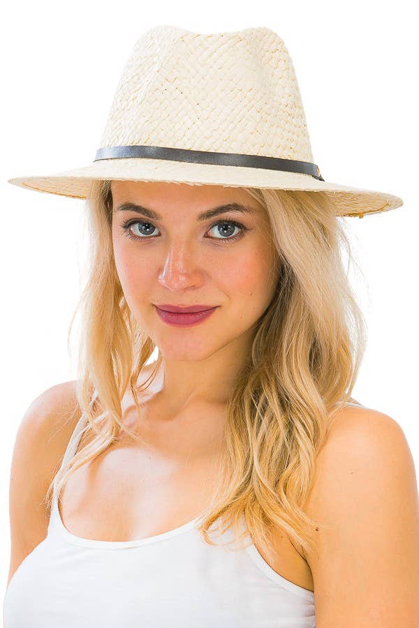 Cap Zone - Wholesale Straw Hat - Women's - Woven Travel Friendly Crush Fedora3
