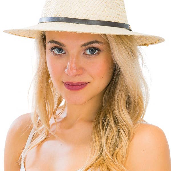 Cap Zone - Wholesale Straw Hat - Women's - Woven Travel Friendly Crush Fedora3