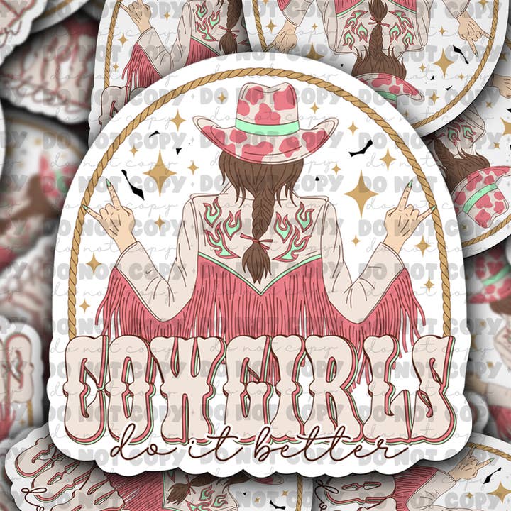 DC 812 Cowgirls doen het beter Die cut sticker 3-5 werkdagen TAT voor wholesale door It's Transfer Time