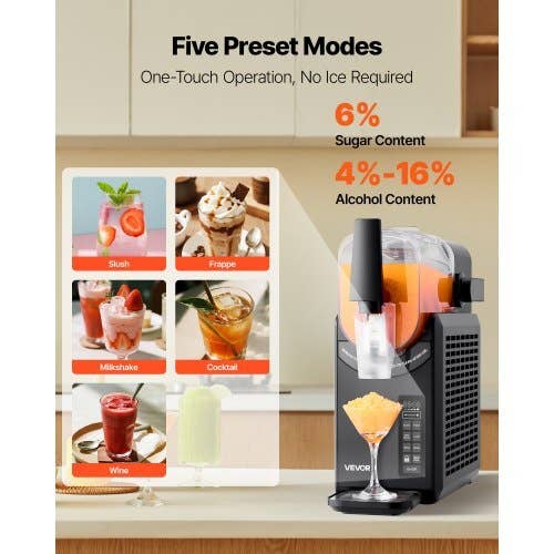 American Smart - Wholesale Kitchen Appliance - Slushie Machine, 2.6L/88oz No Ice Needed Slushy Machine for Home, Frozen Drink Maker with 5 Preset Programs, Margarita Machine with Self-Cleaning, Frozen Margaritas, Frapps, Milkshake & More1